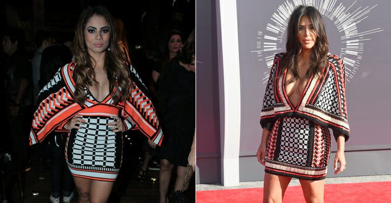 Cantora Lexa usa vestido semelhante ao de Kim Kardashian