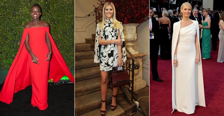 Vestidos e blazers com capa ajudam a se proteger do frio e viram tendência de estilo