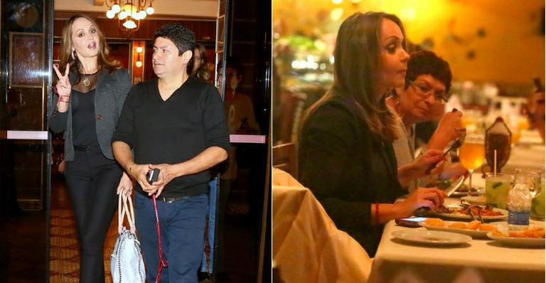 Gabriela Spanic, de ‘A Usurpadora’, janta com amigos em churrascaria no Rio