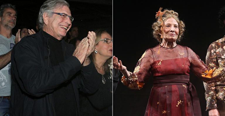 Glória Menezes celebra 50 anos de carreira e ganha aplausos do marido, Tarcísio Meira