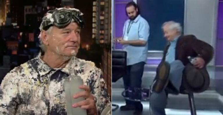 Bêbado, Bill Murray cai de cadeira em programa de TV nos Estados Unidos