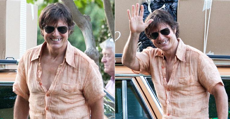 Tom Cruise surge ‘sem dente’ no set de filme em Atlanta