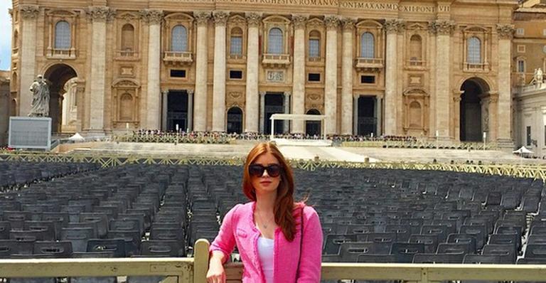 Marina Ruy Barbosa visita o Vaticano