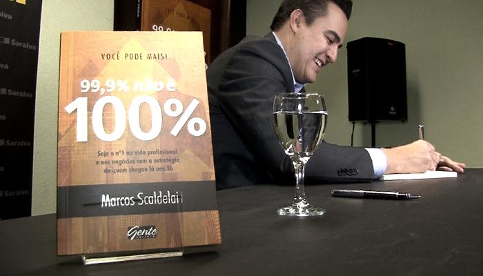 Marcos Scaldelai lança livro “99,9% não é 100%”, sobre os segredos do empreendedorismo