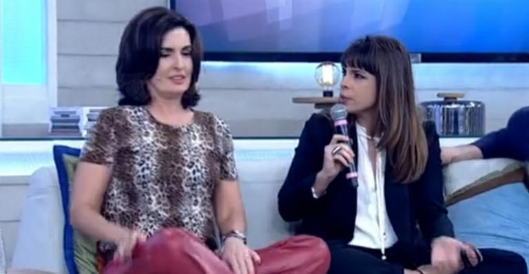 Maria Ribeiro se vinga e dá bronca em Fátima Bernardes no ‘Encontro’: “Senta direito”