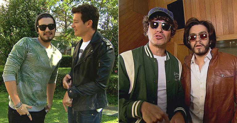Disfarçados, Luan Santana e Rodrigo Faro circulam pela cidade de São Paulo