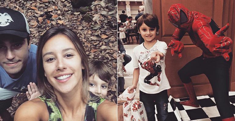 Thiago Rodrigues e Cris Dias comemoram os seis aninhos de Gabriel: ‘Pé de amor’