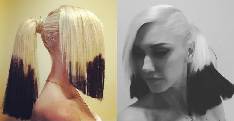 Gwen Stefani adere ao cabelo bicolor
