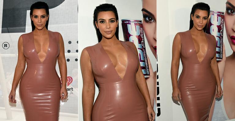 Kim Kardashian nega rumores de que estaria grávida de gêmeos