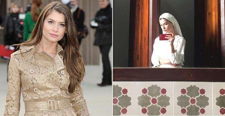 De volta às novelas, Alinne Moraes mostra seu visual como a noviça Lívia em ‘Além do Tempo’