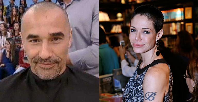 Luciano Szafir e Babi Xavier raspam o cabelo para novela
