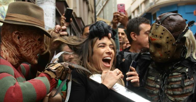 Patrícia Abravanel se diverte com covers de Freddy Krueger e Jason Voorhes