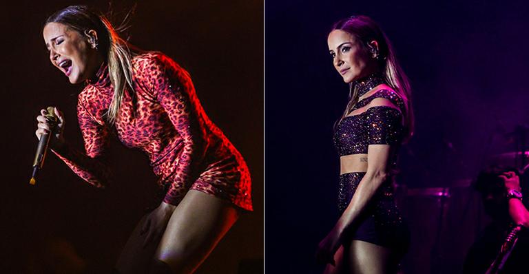 Claudia Leitte aposta em figurino sexy em show e deixa barriga sarada de fora