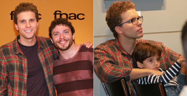 Thiago Fragoso leva o filho ao show de seu irmão, Rodrigo Fragoso