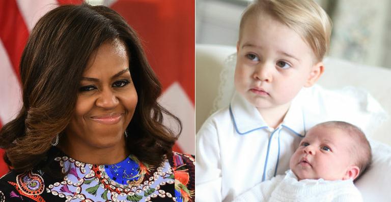 Michelle Obama presenteia Príncipe George e Princesa Charlotte em visita ao Palácio de Kensington
