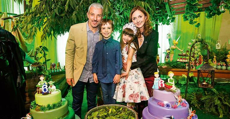 Rosana Beni e Fábio Parlatore: aniversário dos gêmeos