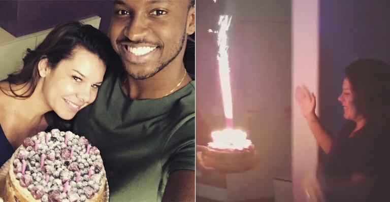 Fernanda Souza faz aniversário e ganha surpresa de Thiaguinho