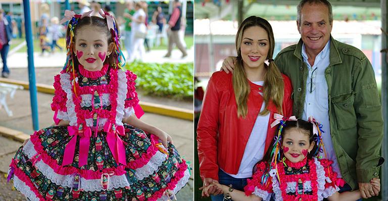 Maysa, filha do diretor Jayme Monjardim e da cantora Tânia Mara, brilha em Festa Junina