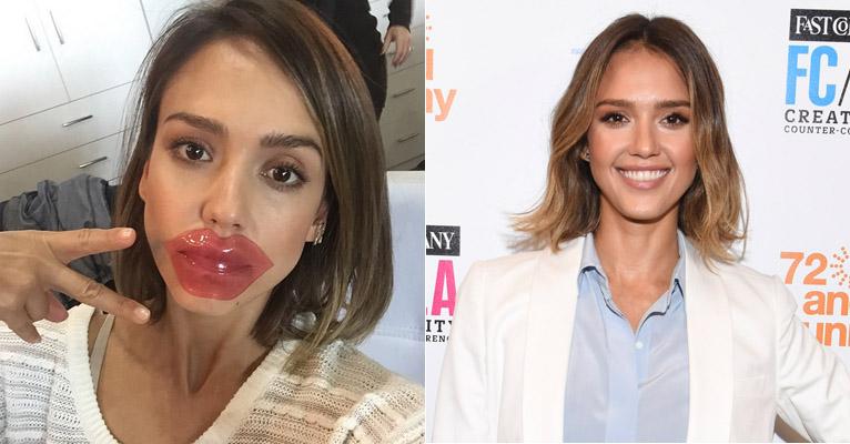 Jessica Alba investe em máscara em gel como protetor labial; saiba mais!