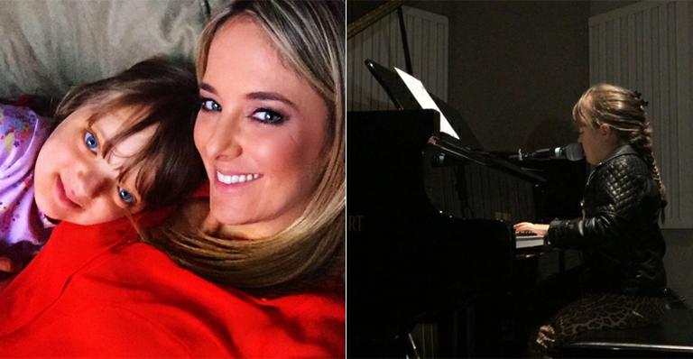 Ticiane Pinheiro mostra a filha, Rafa Justus, cantando e tocando piano em vídeo