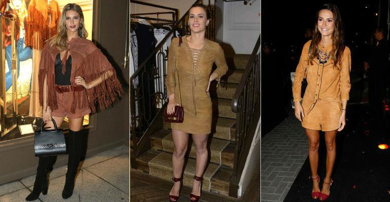 Roupa de camurça é aposta para o inverno 2015 e conquista famosas