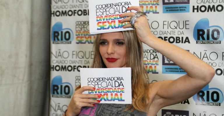 Fernanda Lima apresenta campanha contra a homofobia no Rio de Janeiro