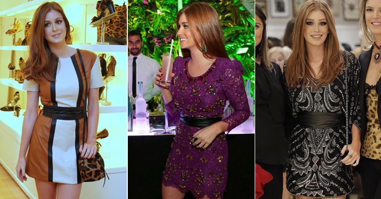 Marina Ruy Barbosa investe em cinto de couro para afinar a cintura em looks de balada