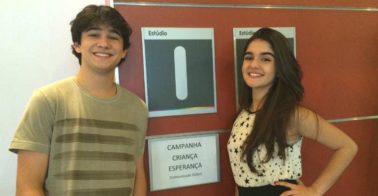 Rafael Gevú e Maitê Padilha participam das gravações do ‘Criança Esperança’