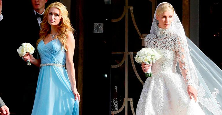 Paris Hilton é dama de honra no casamento da irmã, Nicky Hilton