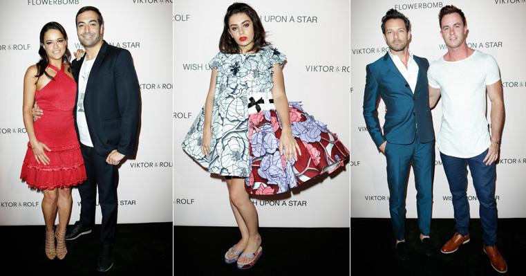 Michelle Rodriguez prestigia festa da grife Viktor &Rolf