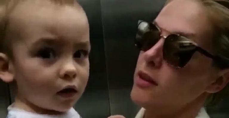 Filho de Ana Hickmann faz manha e não deixa a mãe sair de casa