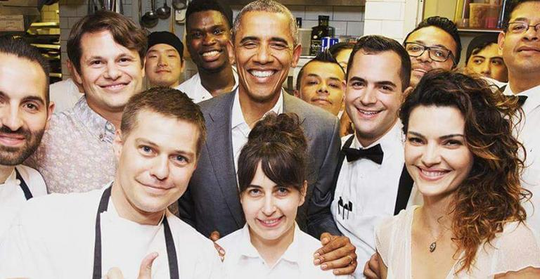 Mayana Neiva encontra Barack Obama em NY
