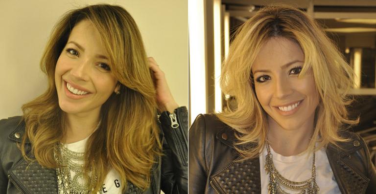 Renata Dominguez muda o visual e fica loiríssima