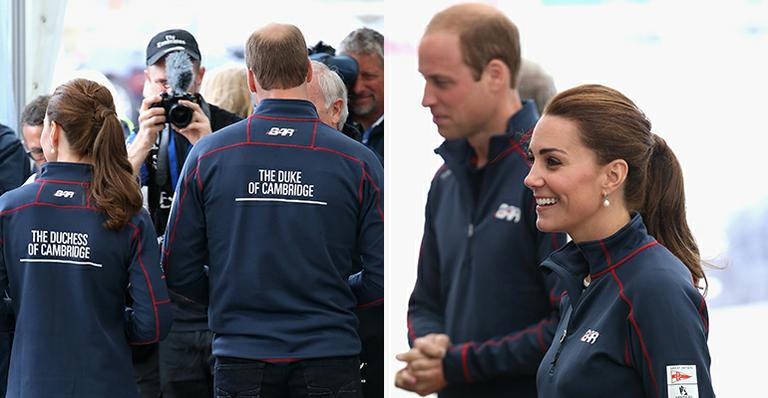 Príncipe William e Kate Middleton usam uniformes personalizados em evento