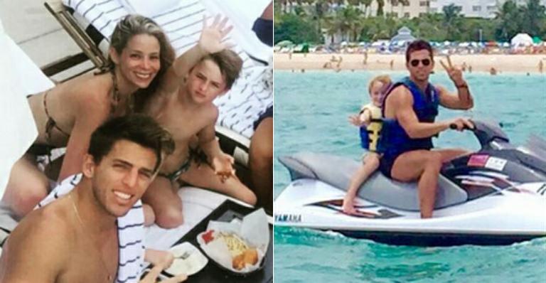 Danielle Winits curte férias com Amaury Nunes em Miami