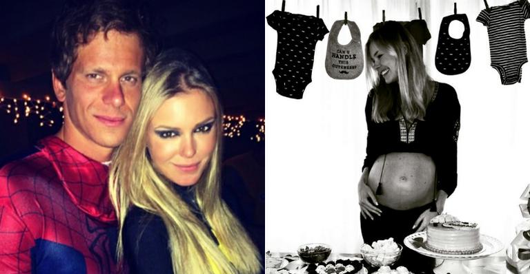Kelly Gisch, namorada de Cesar Cielo, faz chá de fraldas para o filho