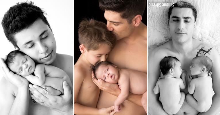 Dia dos Pais: Fotógrafa faz ensaio emocionante de homens com os filhos  recém-nascidos