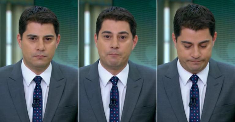 Evaristo Costa se emociona com depoimento de pai relembrando a morte do filho no ‘Jornal Hoje’