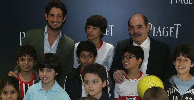 Alexandre Pato e Roberto Rivellino: encontro de craques