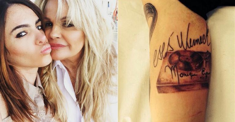Fã faz tatuagem para Monique Evans e a namorada, Cacá Werneck