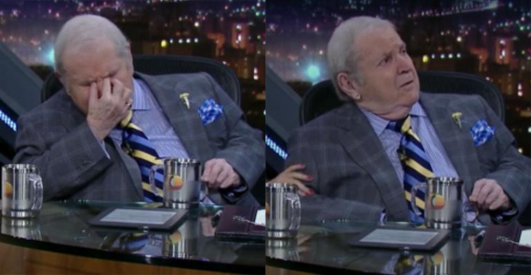 Jô Soares se emociona ao ver cena de José Wilker no programa