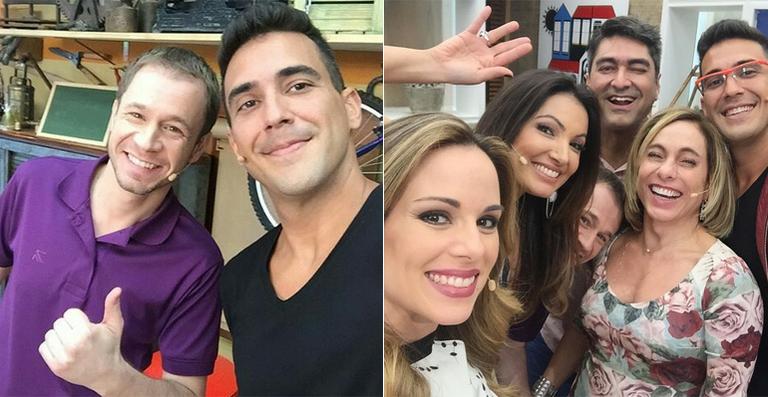 Selfies nos bastidores da estreia do É de Casa