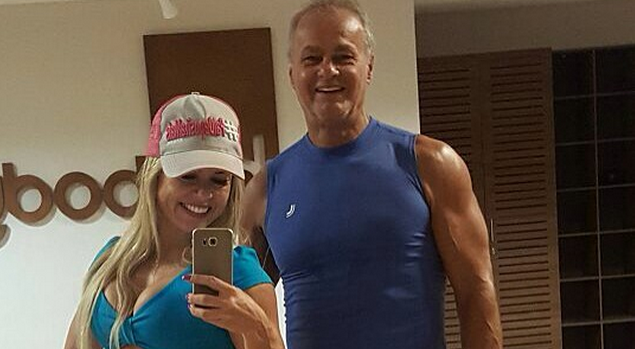 Kadu Moliterno posa ao lado da namorada, Cristianne Rodriguez e mostra boa forma: ‘Casal Fitness’