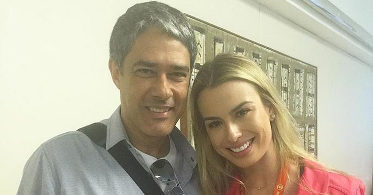 Fernanda Keulla posa com William Bonner em Minas Gerais e o elogia