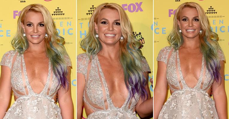Britney Spears pinta as pontas do cabelo de verde e roxo! Saiba como adotar