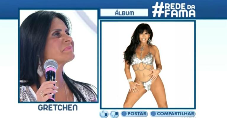 Gretchen se recusa a comentar foto polêmica na ‘Eliana’ a causa saia justa
