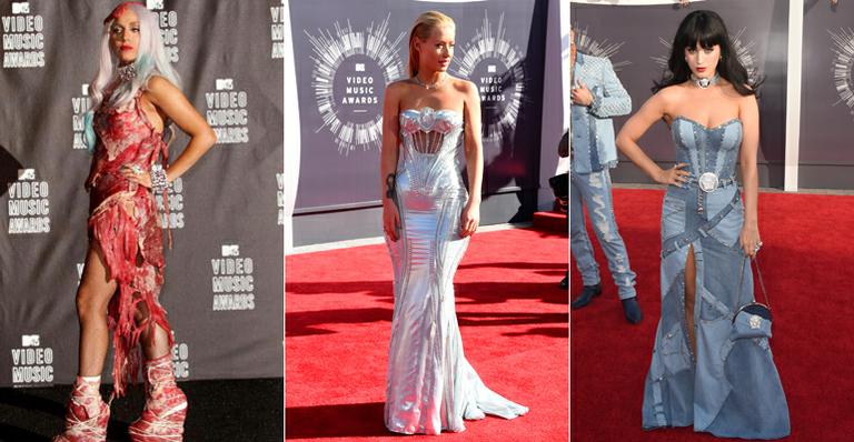 Veja os looks mais excêntricos – como o vestido de carne de Lady Gaga – do Video Music Awards