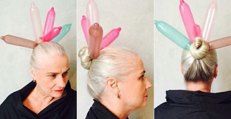 Vera Holtz publica foto de coque com preservativos e diverte fãs: ‘Rainha da internet’