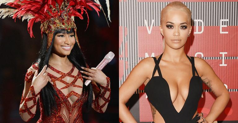 Nicki Minaj e Rita Ora são acusadas de copiar looks de Shakira e Christina Aguilera
