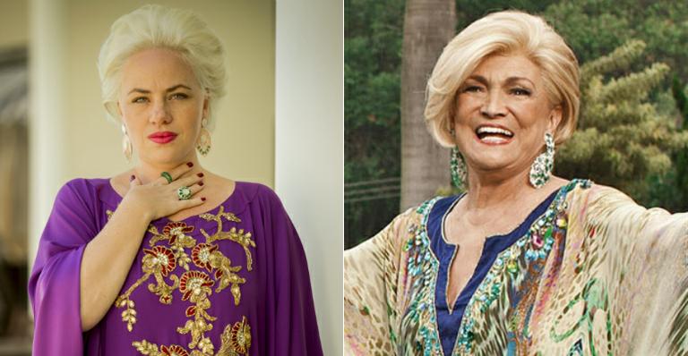 Karine Teles fala sobre comparação de cabelo com Hebe Camargo: “É uma honra”